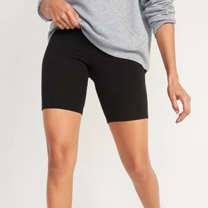 NWT Old Navy High Rise Rib Knit Bike Short Charcoal Gray Size M 8 In Ins…